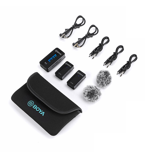 BY-XM6-S2 Mini Dual 3.5mm 2.4G Wireless Lavalier