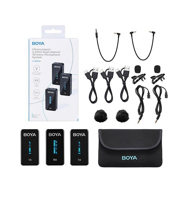 BY-XM6 S2 Dual 3.5mm 2.4G Wireless Lavalier