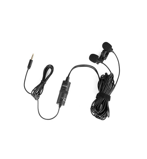 BY-M1DM Dual-Head Omnidirectional Lavalier Mic