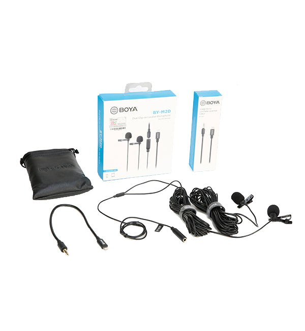 BY-M2D Dual Lightning Lavalier Microphone