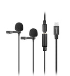 BY-M2D Dual Lightning Lavalier Microphone