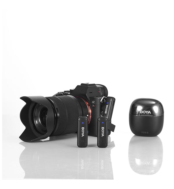 BY-WM3T-M2 Mini Dual 3.5mm Wireless Mic + Case