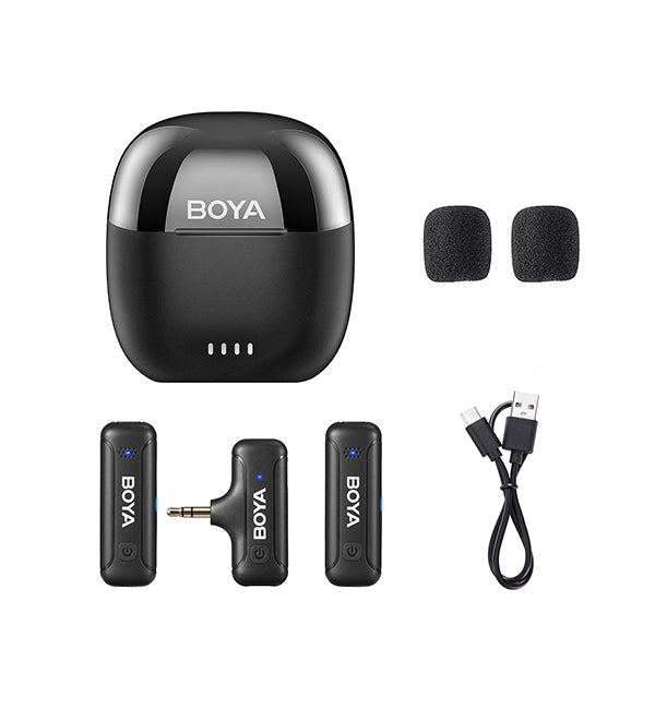 BY-WM3T-M2 Mini Dual 3.5mm Wireless Mic + Case