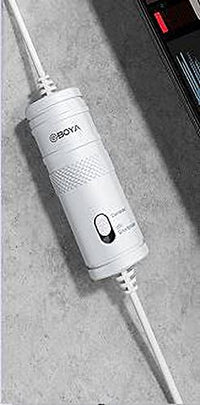 Boya ByM1 Auxiliary Omnidirectional Lavalier Condenser Microphone With 20ft Audio Cable (White) For Vlog, Video, Youtube For Smartphones, Mac, PC, tablet, Camera (By-M1 White)
