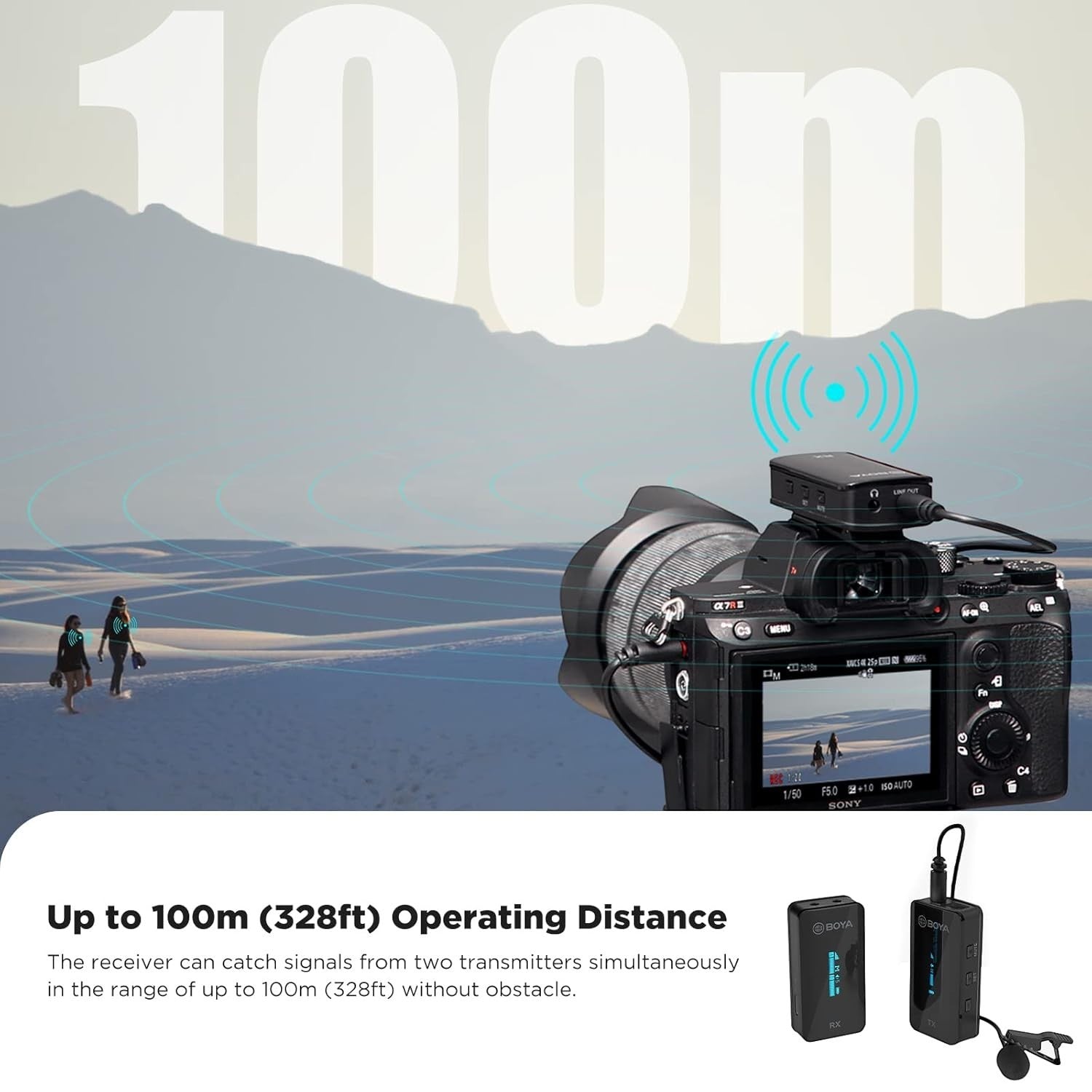 BY-XM6 S2 Dual 3.5mm 2.4G Wireless Lavalier