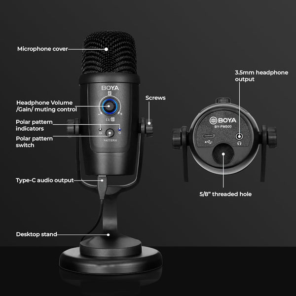 BOYA BY-PM500 USB Condenser Microphone