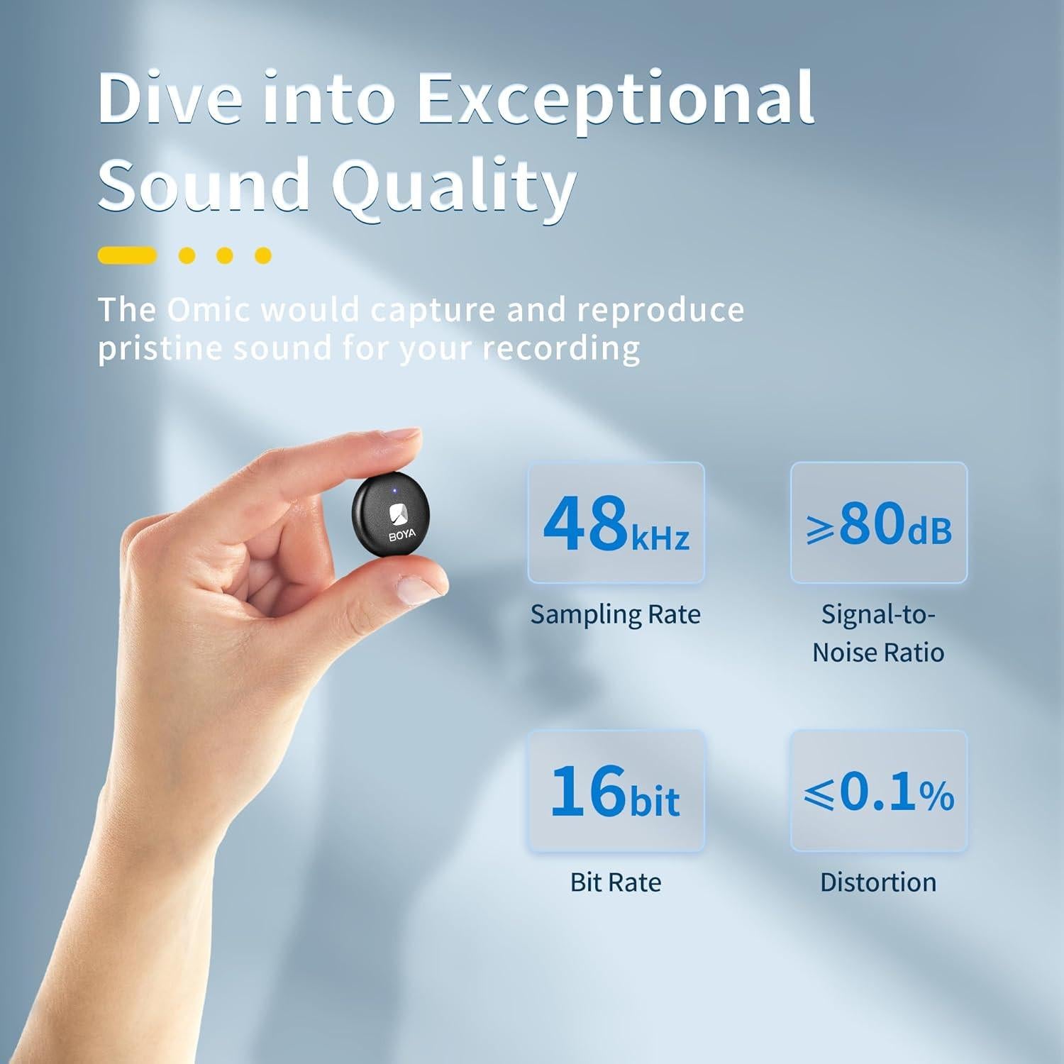 BOYA OMIC U - Wireless Lavalier Microphone - Black