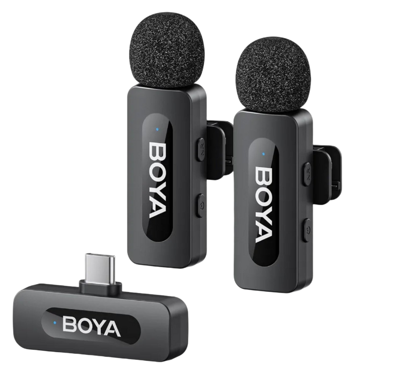 BY-V20 Dual TYPE-C 2.4G Wireless Lavalier Mic