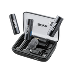 BOYA BY-M1 microphone kit with accessories on a white background