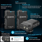 BY-WM4 Pro-K2 Dual 3.5mm 2.4G Wireless Mic