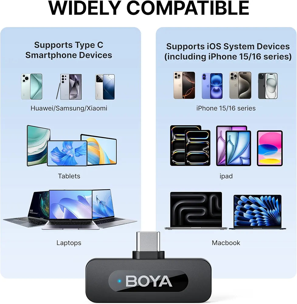 BY-V10 | BOYA wireless microphone for Type-c and iphone